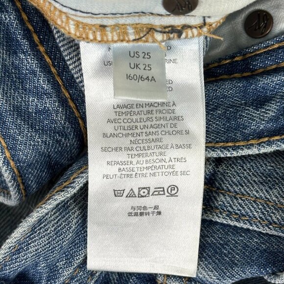 Free People We the Free Maggie Mid Rise Straight Jeans Bondi Blue - Picture 11 of 12